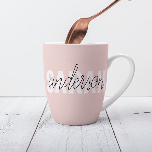 Moderne Pasta Pink Schönheit Personalisiert Milchtasse