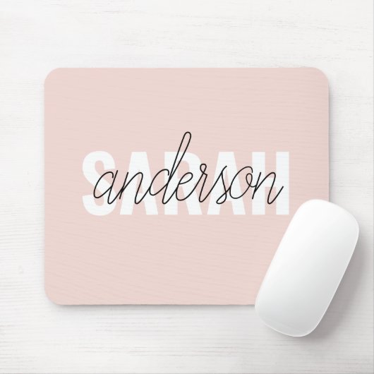 Moderne Pasta Pink Schönheit Personalisiert Mousepad (Mit Mouse)
