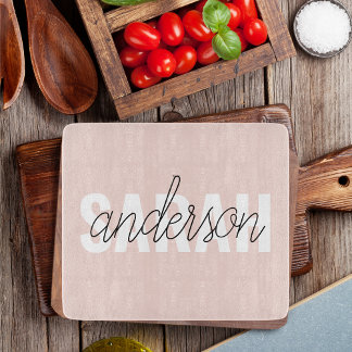 Moderne Pasta Pink Schönheit Personalisiert Schneidebrett