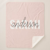 Moderne Pasta Pink Schönheit Personalisiert Sherpadecke (Vorderseite)
