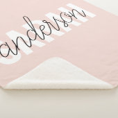 Moderne Pasta Pink Schönheit Personalisiert Sherpadecke (3/4)
