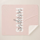 Moderne Pasta Pink Schönheit Personalisiert Sherpadecke (Vorderseite (Horizontal))