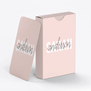 Moderne Pasta Pink Schönheit Personalisiert Spielkarten