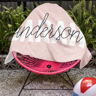 Moderne Pasta Pink Schönheit Personalisiert Strandtuch