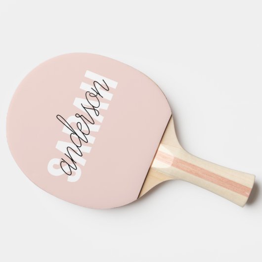 Moderne Pasta Pink Schönheit Personalisiert Tischtennis Schläger (Seitenansicht)