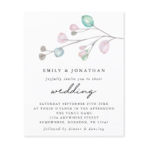 Moderne Pastel-Blätter für Hochzeiten