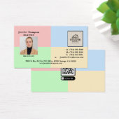 Moderne "Pastel Block Business Card Background" (Schreibtisch)