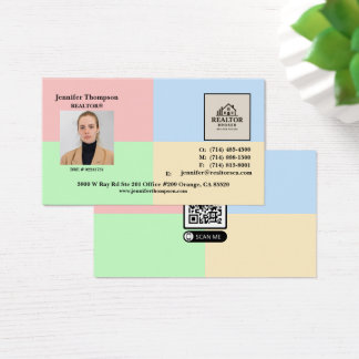 Moderne "Pastel Block Business Card Background"