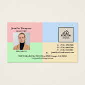 Moderne "Pastel Block Business Card Background" (Vorderseite)