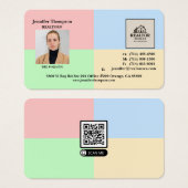 Moderne Pastel Block Business Card Hintergrund (Vorne & Hinten)