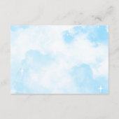 Moderne Pastel Blue Cloud Nine Brautparty Rezept Begleitkarte (Rückseite)