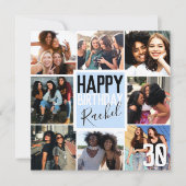 Moderne Pastel Blue Friends Foto Collage Geburtsta Karte (Vorderseite)