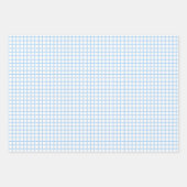 Moderne Pastel Blue Gingham Wrapping Paper Sheets Geschenkpapier Set (Vorderseite 2)