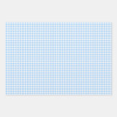 Moderne Pastel Blue Gingham Wrapping Paper Sheets Geschenkpapier Set (Vorderseite)