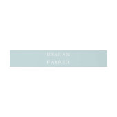 Moderne Pastel Blue Personalisiert Wedding Einladungsbanderole (Flach)