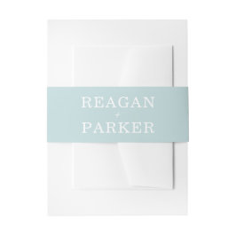 Moderne Pastel Blue Personalisiert Wedding Einladungsbanderole