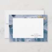 Moderne Pastel Blue Rose Blumenhochzeit Dankeskarte (Rückseite)