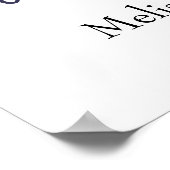 Moderne Pastel Blue Rose Hochzeitssymbol Poster (Ecke)