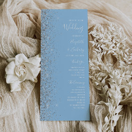Moderne Pastel Blue Silver Glitzer Hochzeit