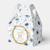 Moderne Pastel Blue Sweet 16 Gold Glitzer Fevor Bo Geschenkschachtel (Vorderseite)