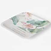 Moderne Pastel Blush Wasserlilie jedes Lebensalter Pappteller (Gewinkelt)