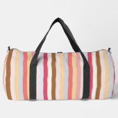Moderne Pastel Candy Stripe Duffle Bag (Vorderseite)