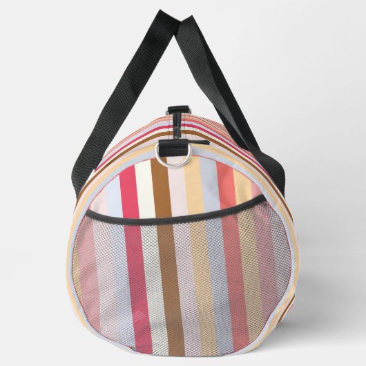 Moderne Pastel Candy Stripe Duffle Bag (Rechts)