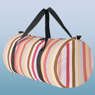 Moderne Pastel Candy Stripe Duffle Bag