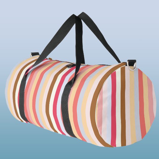 Moderne Pastel Candy Stripe Duffle Bag
