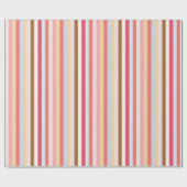 Moderne Pastel Candy Stripe Geschenkpapier (Flach)