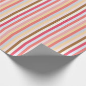 Moderne Pastel Candy Stripe Geschenkpapier (Ecke)