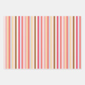 Moderne Pastel Candy Stripe Geschenkpapier Set (Vorderseite 3)