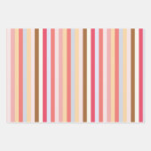 Moderne Pastel Candy Stripe Geschenkpapier Set (Vorderseite 2)