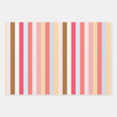 Moderne Pastel Candy Stripe Geschenkpapier Set (Vorderseite)