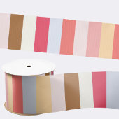 Moderne Pastel Candy Stripe Satinband