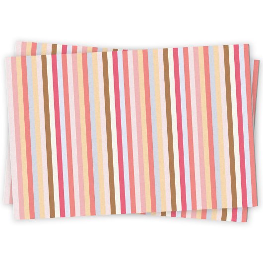 Moderne Pastel Candy Stripe Seidenpapier