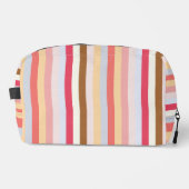 Moderne Pastel Candy Stripe Waschbeutel (Vorderseite)