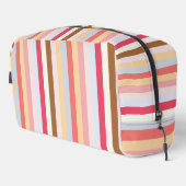 Moderne Pastel Candy Stripe Waschbeutel (Rechte Ecke)