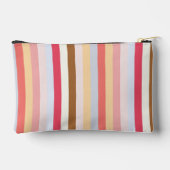 Moderne Pastel Candy Stripe Zubehörtasche (Rückseite)
