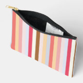 Moderne Pastel Candy Stripe Zubehörtasche (Offen)