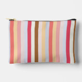 Moderne Pastel Candy Stripe Zubehörtasche (Vorderseite)