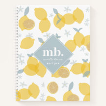 Moderne Pastel Citrus Zitronen Monogram Rezept