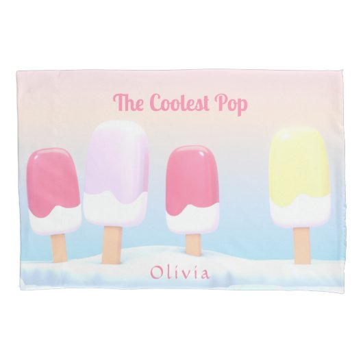 Moderne Pastel Coolster Pop Popsicle Personalisier Kissenbezug (Vorderseite)