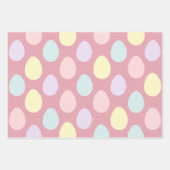 Moderne Pastel farbenfrohe Eiermuster Ostern Geschenkpapier Set (Vorderseite 3)
