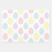 Moderne Pastel farbenfrohe Eiermuster Ostern Geschenkpapier Set (Vorderseite)