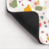 Moderne Pastel farbenfrohe Terrazzo Muster Fall-M Mousepad (Ecke)