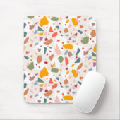 Moderne Pastel farbenfrohe Terrazzo Muster Fall-M Mousepad (Mit Mouse)