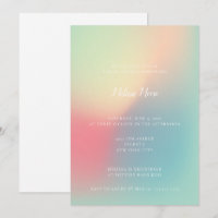Moderne Pastel Gradient Gender Neutral Baby Dusche