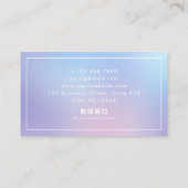 Moderne Pastel Gradient Ombre, Social Media Icons Visitenkarte (Rückseite)