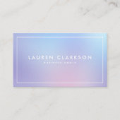Moderne Pastel Gradient Ombre, Social Media Icons Visitenkarte (Vorderseite)